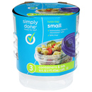 Simply Done 2Cup Small Twist Top Containers & Lids 3Ct
