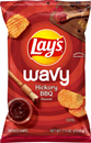 Lay's Wavy Hickory BBQ Flavored Potato Chips