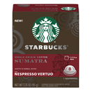 Starbucks Sumatra Single-Origin for Nespresso Vertuo Ground Coffee Capsules 8Ct