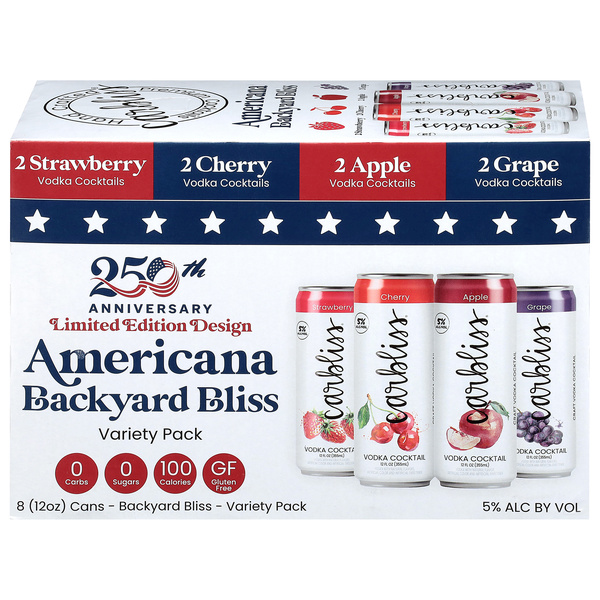 Carbliss Americana Backyard Bliss Assorted Vodka Cocktail Variety