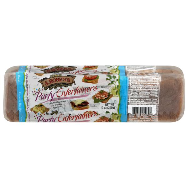 S. Rosen's Party Entertainers Cocktail Size Caraway Rye Bread 12 oz ...