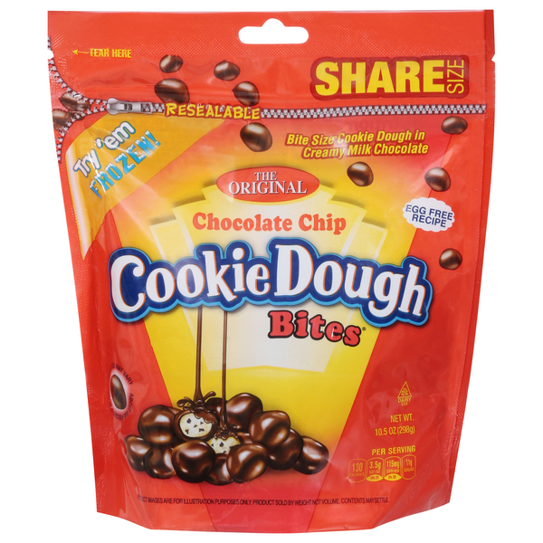 Cookie Dough Bites - Chocolate Chip - Chocolate-Covered Edible Cookie Dough  Bites - Egg-Free Edible Cookie Dough Candy - 12 Count (3.1 oz each) :  Grocery & Gourmet Food 