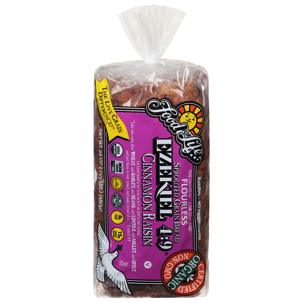 Ezekiel 4:9 Bread Cinnamon Raisin 100% Sprouted Whole Grain Bread