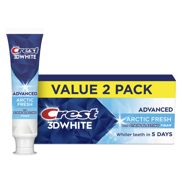 Crest 3D White Advanced Toothpaste, Arctic Fresh Value 2Pk | Hy