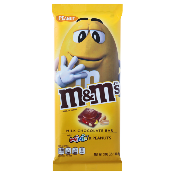 M&M'S Almond & MINIS Milk Chocolate Candy Bar, 3.9 oz