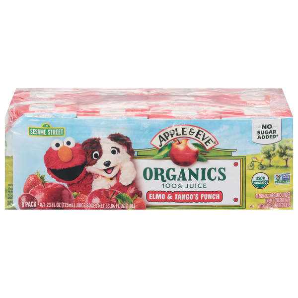 Apple & Eve Organics Sesame Street Elmo's Punch 100% Juice 8PK