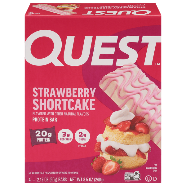 Quest Nutrition Protein Bars, Strawberry Shortcake, 4-2.12 oz | Hy