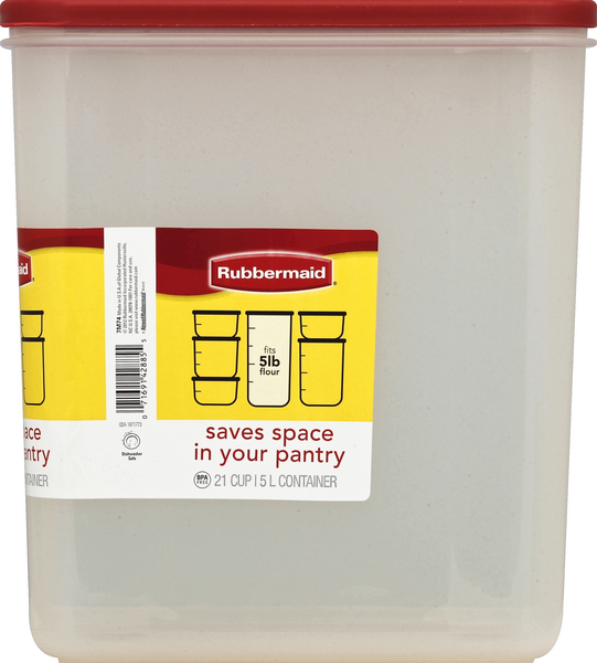 Rubbermaid Modular Canisters 21 Cup, Red 