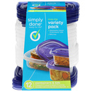 Simply Done Snap & Store Containers & Lids Variety Pack
