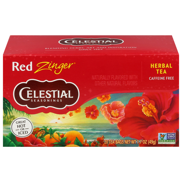 Celestial Seasonings Zinger Red Caffeine Free Herbal Tea 20 Count | Hy ...