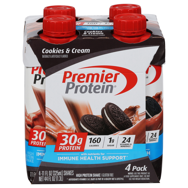 Premier Protein High Protein Shake Cookie & Cream 4Pk | Hy-Vee