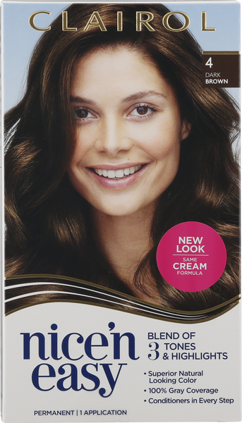 Clairol Nice'N Easy 4 Dark Brown Hair Color | Hy-Vee Aisles Online Grocery  Shopping