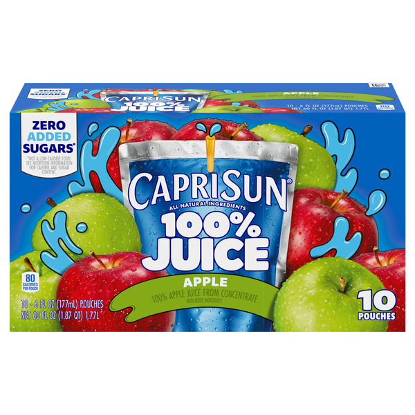 Capri Sun 100% Fruit Punch Juice - 10pk/6 fl oz Pouches