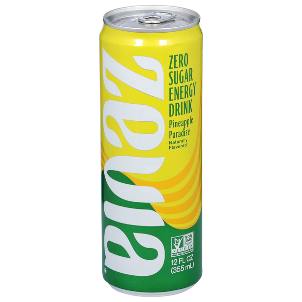 Zevia Zero Calorie Energy, Pineapple Paradise | Hy-Vee Aisles