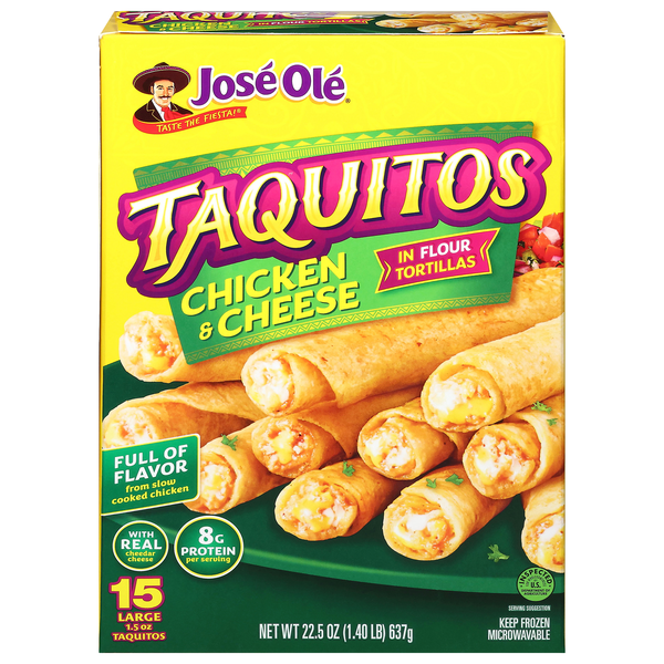 Jose Ole Taquitos Flour Tortillas Chicken & Cheese 15Ct | Hy