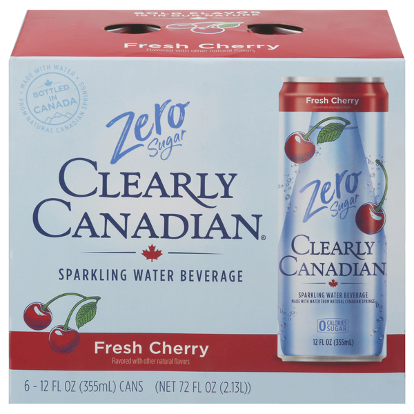 Clearly Canadian Zero Sugar Fresh Cherry, 6Pk | Hy-Vee Aisles
