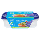 Simply Done Large Rectangle Containers & Lids 2Ct