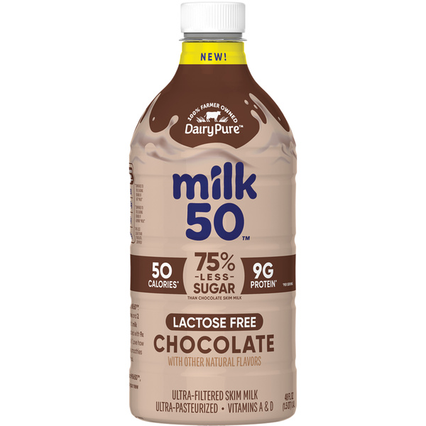DairyPure Milk 50 Chocolate Lactose Free Skim Milk | Hy-Vee Aisles