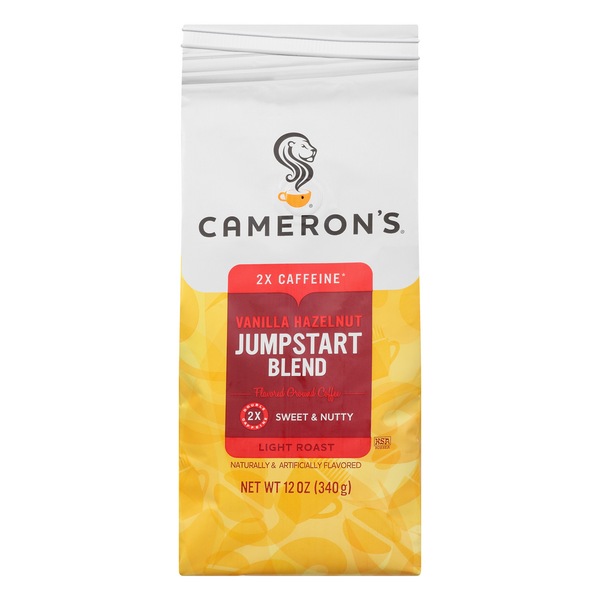 Cameron's Light Roast Ground Vanilla Hazelnut Jumpstart Blend Coffee 12 ...