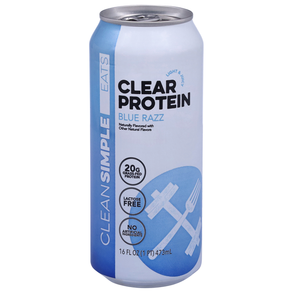 Protien Blue Razz Clean Simple Eats Blue Razz Clear Protein 16 fl oz | Hy-Vee Aisles ...