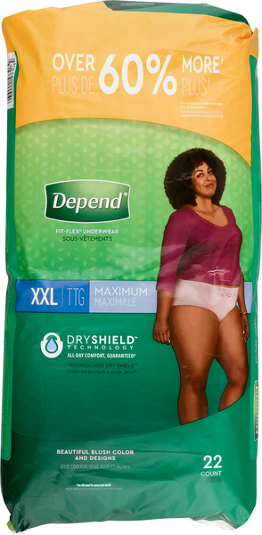 Depend Fit-Flex Maximum Absorbency Extra Large Underwear for Women, 48 ct -  Pick 'n Save