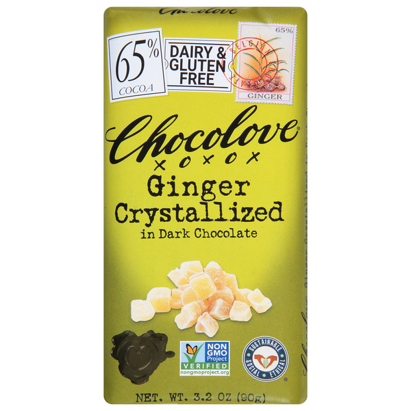 Chocolove Ginger Crystallized, In Dark Chocolate, Aisles Cacao Hy-Vee Shopping Online Grocery | 65