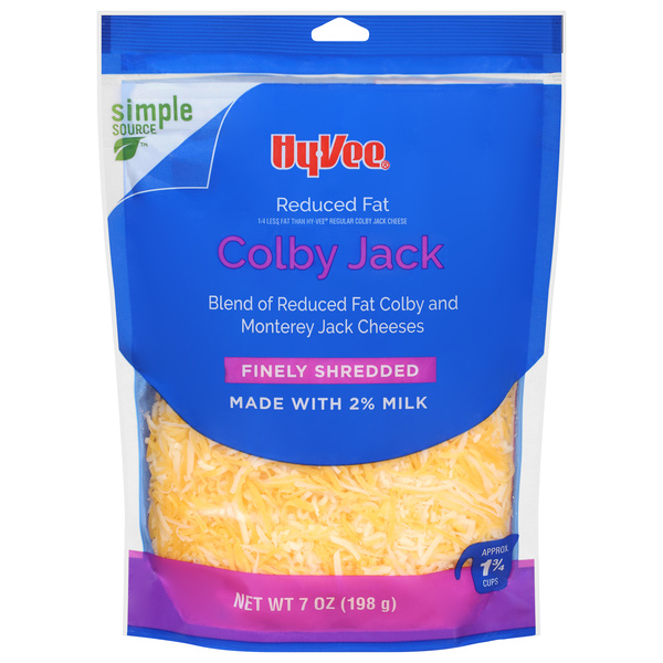 Hy-Vee Finely Shredded 2% Milk Reduced Fat Colby Jack Cheese | Hy