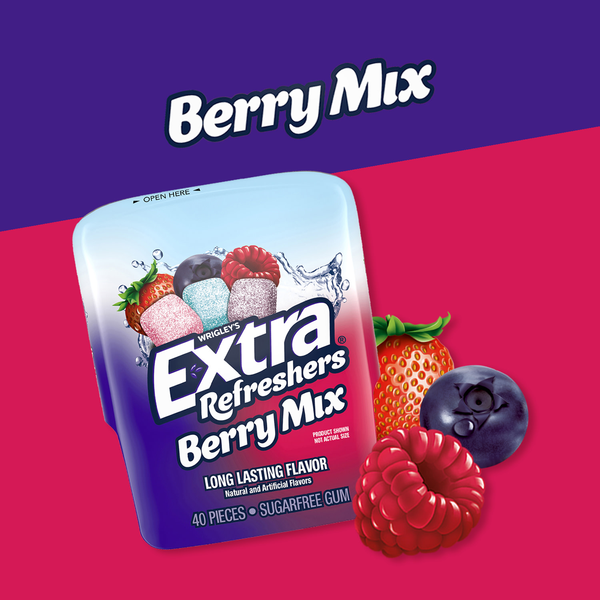 EXTRA Refreshers Berry Mix Gum | Hy-Vee Aisles Online Grocery Shopping