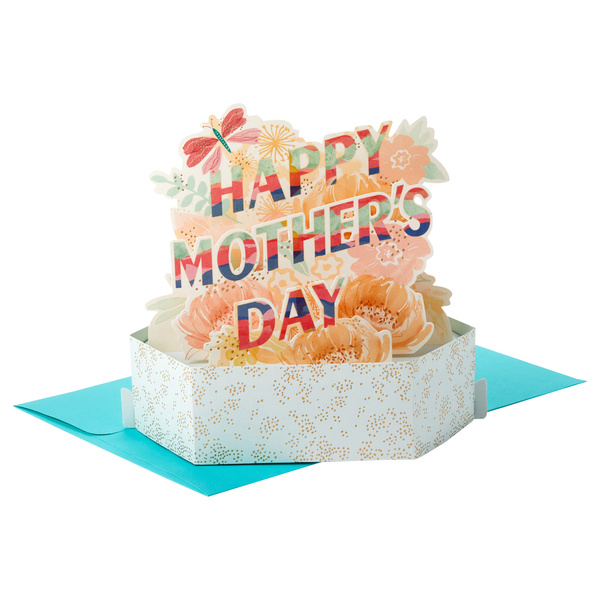 Hallmark Paper Wonder Displayable Pop Up Mothers Day Card (Pink Flowers ...