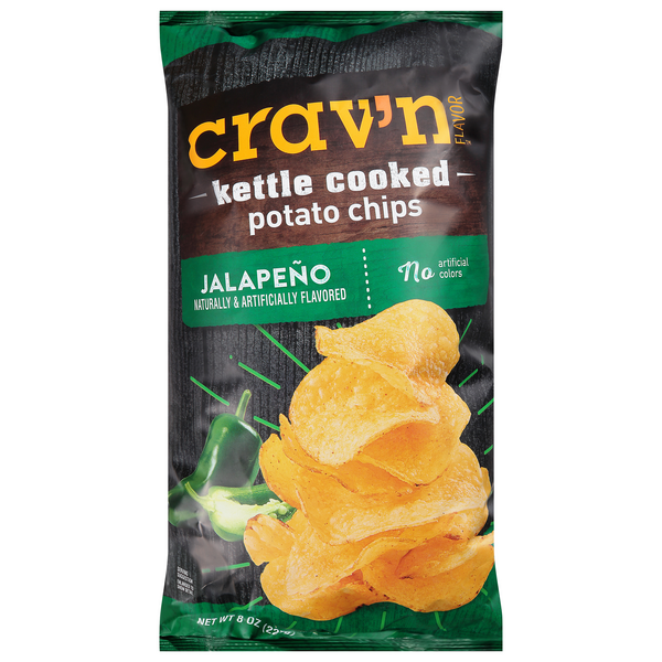 Crav'N Flavor Kettle Cooked Potato Chips, Jalapeno | Hy-Vee