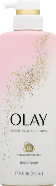 Olay Cleansing & Nourishing Body Wash, Hyaluronic Acid