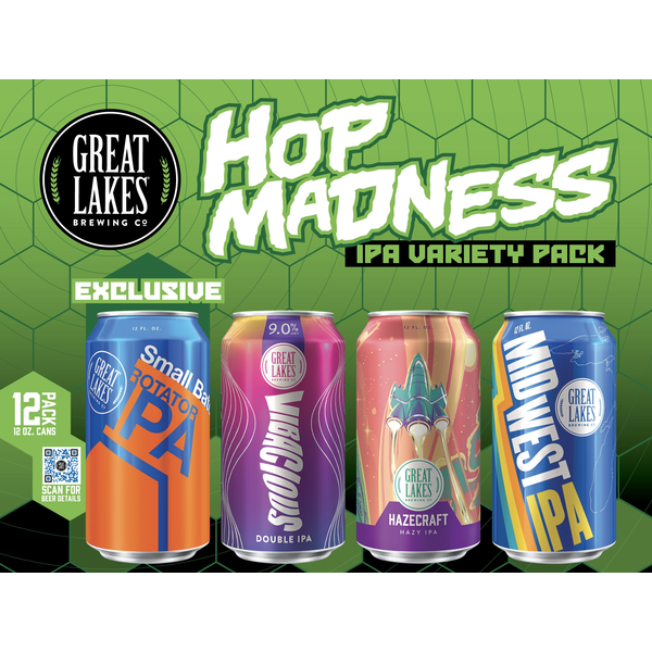 Great Lakes Brewing Co., Hop Madness IPA Variety Pack, 12Pk | Hy