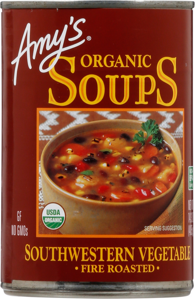 Amy S Organic Fire Roasted Southwestern Vegetable Soup, 14.3 Ounce, Pack of 12
