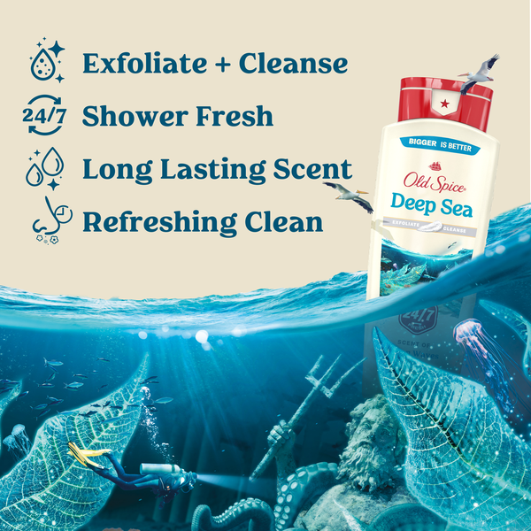 【Sobaq】WK Oil Dirty Washing HDJK Old Spice Old Spice Men's Body Wash Deep Cleanse With Deep