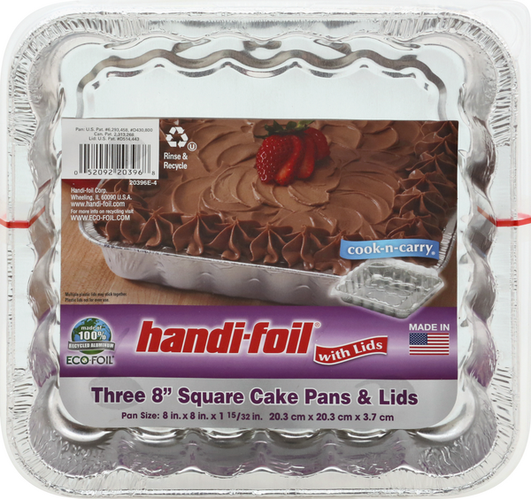 Handi-Foil Eco-Foil Cook-n-Carry Ready Mix Cake Pans w/ Lid, 2 Pack