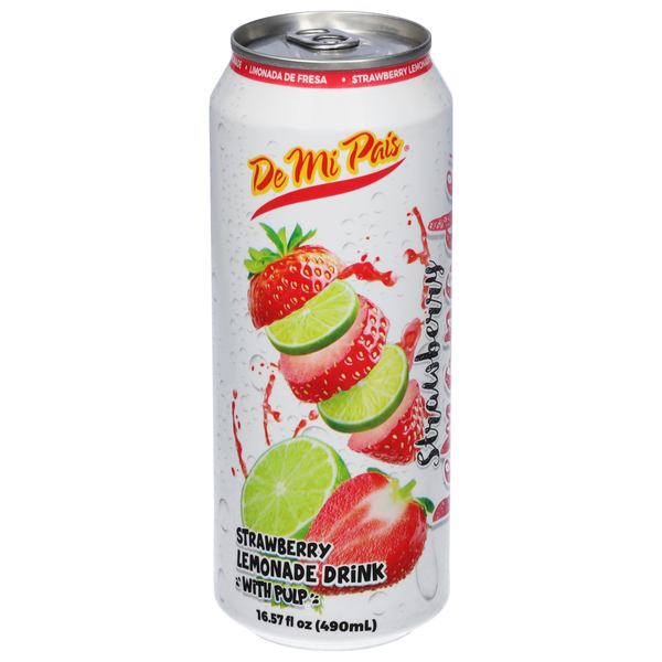 De Mi Pais Strawberry Lemonade Drink with Pulp 16.57 fl oz | Hy