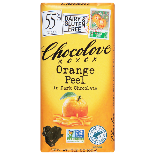 Chocolove 55% Cocoa in Dark Chocolate Orange Peel 3.2 oz | Hy-Vee