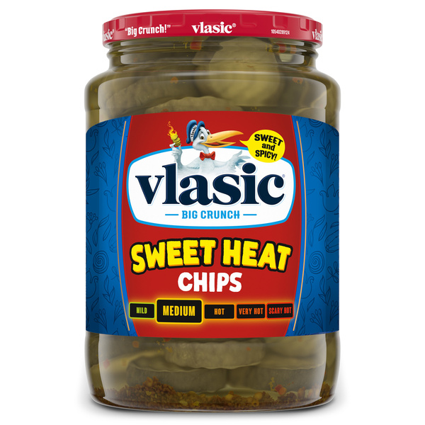 Vlasic Sweet Heat Medium Spice Pickle Chips, 24 fl. oz. | Hy-Vee