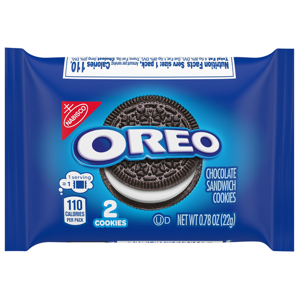 Oreo Chocolate Sandwich Cookies, 1 Snack Pack (2 Cookies Per Pack Oreo Chocolate Sandwich Cookies, 1 Snack Pack (2 Cookies Per Pack