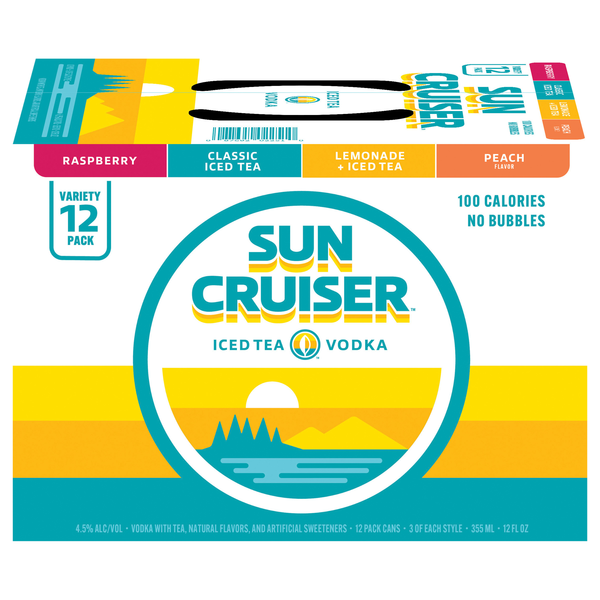 Sun Cruiser Iced Tea Vodka, Iced Tea Variety Pack, 12Pk | Hy-Vee