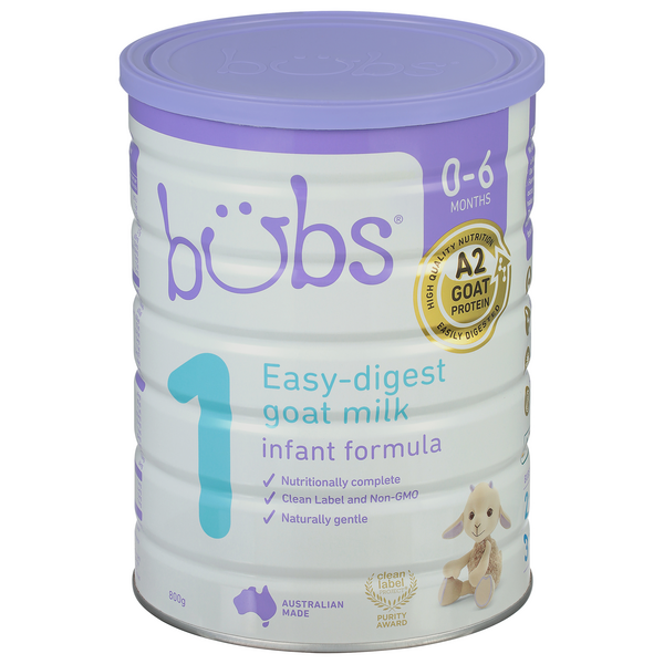 Bubs Australian Goat Milk-based Infant Formula Stage 1 | Hy-Vee 