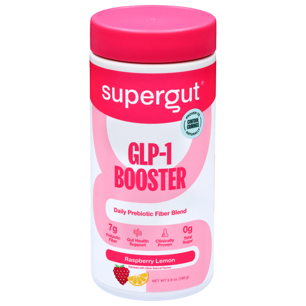 the gut healthy glp 1 booster Supergut GLP-1 Daily Prebiotic Fiber Blend, Raspberry Lemon
