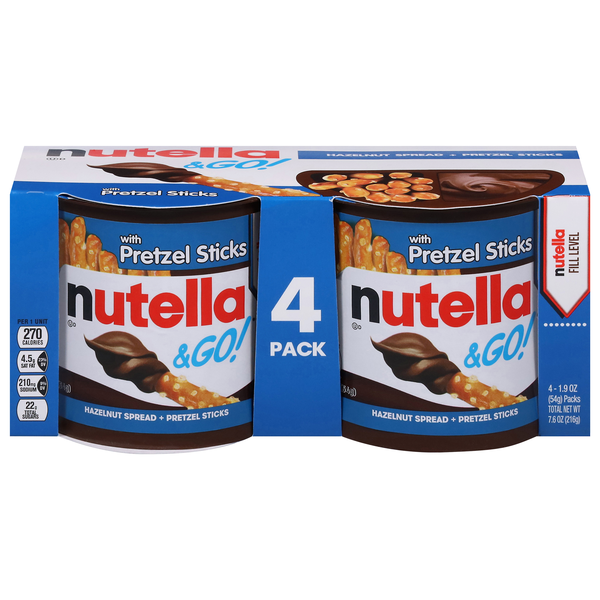 Nutella & Go! Hazelnut Spread + Pretzel Sticks 4 - 1.9 oz Pks | Hy