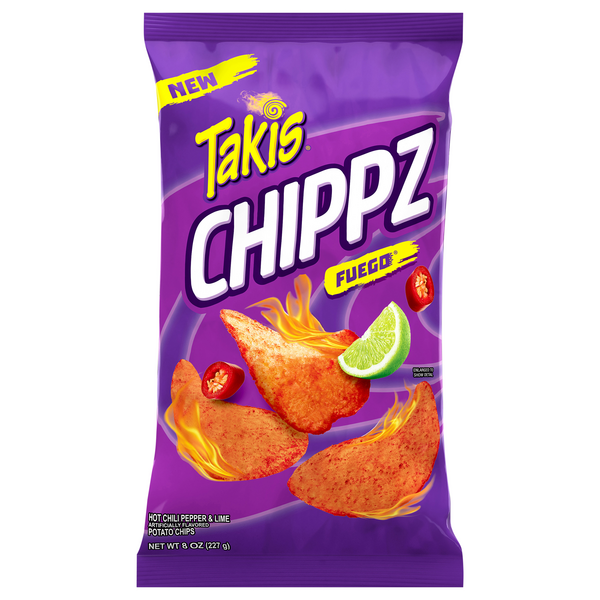 Takis Fuego Chippz Hot Chili Pepper & Lime Thin-Cut Potato Chips