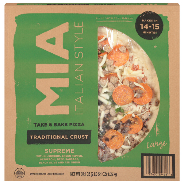 Mia Italian Take & Bake Pizza Large Traditional Crust Supreme | Hy