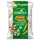 Cheetos Simply Crunchy Cheese Flavored Snacks White Cheddar Jalapeno