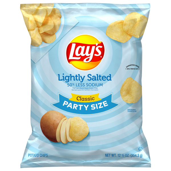 GV Lightly Salted WAVY PC , Party Size 8/13oz RA P65