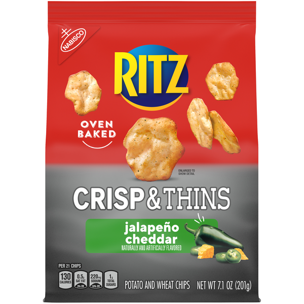 リッツ Nabisco Ritz Crisp & Thins Limited Edition Jalapeno Cheddar Chips
