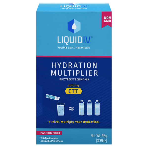 Liquid I.V. Electrolyte Drink Mix, Passion Fruit 6Ct