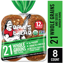 Dave's Killer Bread 21 Whole Grains & Seeds Burger Buns, Organic Hamburger Buns 8Ct